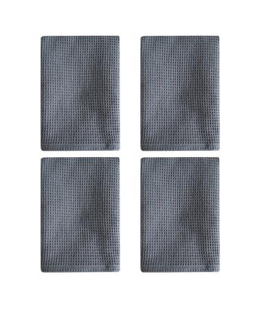 4 Pack Colorful Dishcloths Kitchen Cleaning Cloths Convenient Kitchen Dishcloth Kitchen Towel for Different Tasks Dark Gray