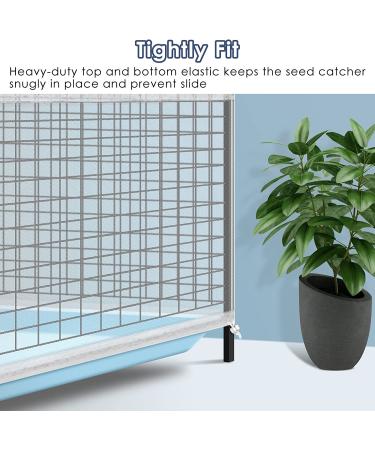 Bissap Bird Cage Seed Catcher - Adjustable Nylon Cover for Parrot Cage Seed Guard - White - Buy Online on GoSupps.com