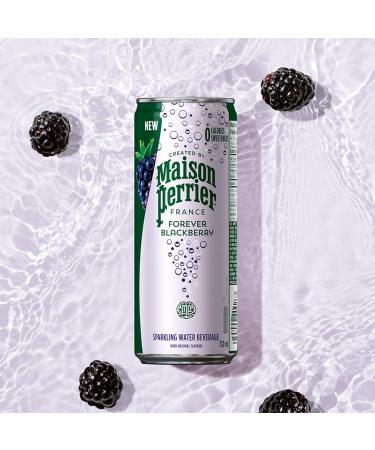 Maison Perrier Forever Blackberry Sparkling Water Beverage Natural Blackberry Flavour No Calories No Sweeteners No Sodium Sourced & Bottled In France 24 Cans - Buy Online on GoSupps.com