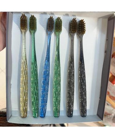 Portable Soft Toothbrush Set - 6 Pieces with Bristle Cleaner & Dental Floss | Ideal Travel Toothbrush Pack for Family - Buy Online on GoSupps.com