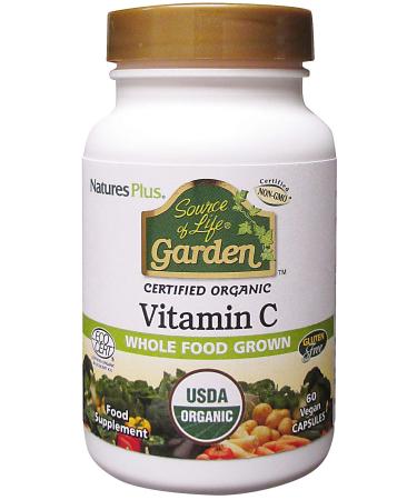 Nature's Plus Source of Life Garden Certified Organic Vitamin C 60 Vegan Capsules