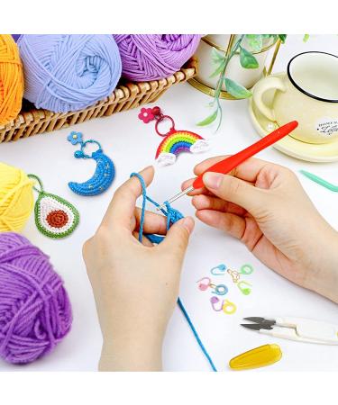 103 PCS Crochet Kit with Hooks & Yarn Set - Premium Bundle with 2180 Yards of Acrylic Yarn, Needles, Accessories & Bag - Ideal Starter Pack for Kids, Adults, Beginners & Professionals - Black - Buy Online on GoSupps.com