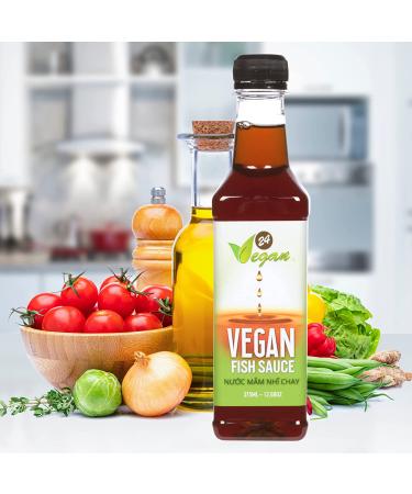 Premium 24Vegan Fish Sauce: Gluten-Free, Plant-Based Umami Seasoning for Vegetarian Asian Dishes - Buy Online on GoSupps.com