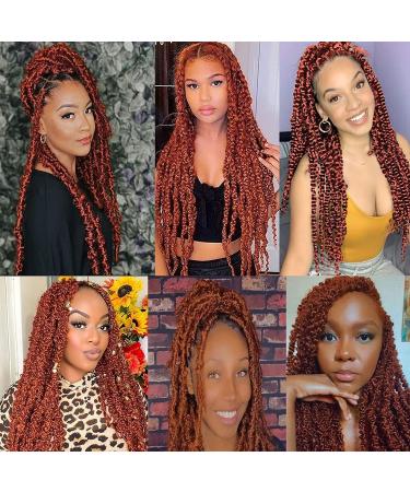 Xtrend 30 Inch Pre-Separated Springy Afro Twist Hair 8 Packs Spring Twist Hair For Distressed Soft Locs Copper Red Synthetic Hair Extension For Women (8 Strands/Pack 350#) 30 Inch (Pack of 8) 350# - Buy Online on GoSupps.com
