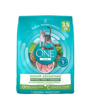 Purina ONE Indoor Advantage Cat Food Dry Food Turkey 3.5 lb. Bag