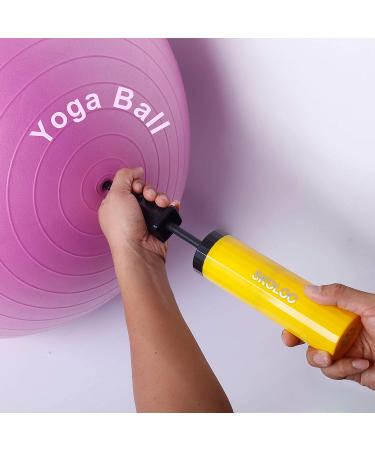 SKOLOO Hand Air Pump for Exercise Balls, Yoga Ball, Gym Horse Hopper, Unicorn Bouncer, Balloon & Inflatables - Two-Way Yellow Hand Pump - Buy Online on GoSupps.com