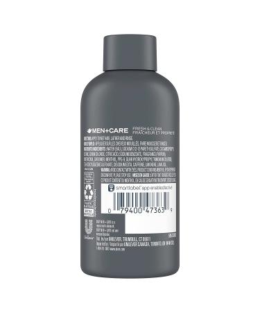 DOVE MEN + CARE Fortifying 2 in 1 Shampoo and Conditioner for Normal to Oily Hair 3 oz - Fresh and Clean with Caffeine - Buy Online on GoSupps.com