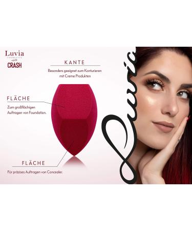 Make-Up Blending Sponge Set - 2 Red Blenders (Normal & Large) | Designed by Luisa Crashion & Luvia Cosmetics - International Shipping Available - Buy Online on GoSupps.com