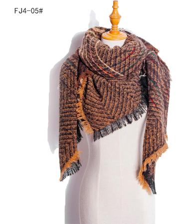 Women's Trendy Winter Scarves Colorful Casual Soft Square Tassel Scarf Warm Shawl - Buy Online on GoSupps.com
