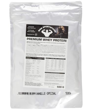 BSB Sportsfood BSB - Premium Whey Protein Pouch - Vanilla Special 1 Pack (1 x 500 g)