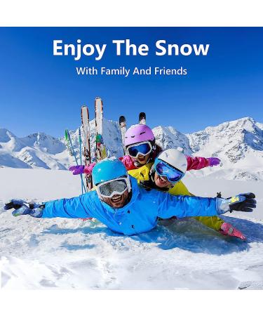 Ski Gloves | Warmest Waterproof Snow Gloves for Cold Weather | Unisex Fit (Kids 11-15 Years & Women S-M) - Rose Red - Buy Online on GoSupps.com