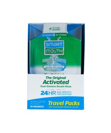 SmartMouth Mouthwash Packets Clean Mint 10 Count