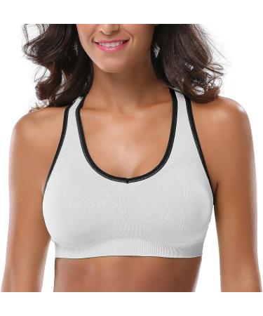 Mirity Women Racerback Sports Bras - High Impact Activewear Gym Bra Set - Black/Grey/White - Medium - Buy Online on GoSupps.com