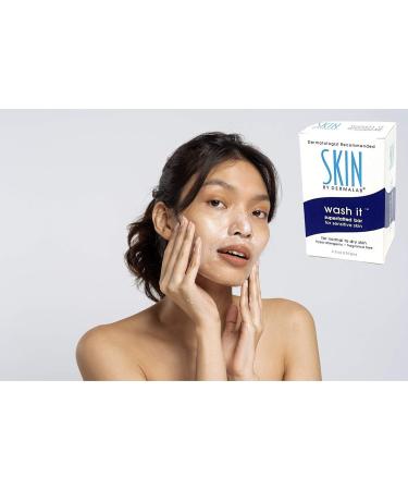 Moisturize It Skin Cream & Wash It Cleansing Bar | Hypoallergenic Fragrance-Free Collagen-Infused | Safe for Kids & Adults | 4oz Moisturizer & Soap Combo - Buy Online on GoSupps.com