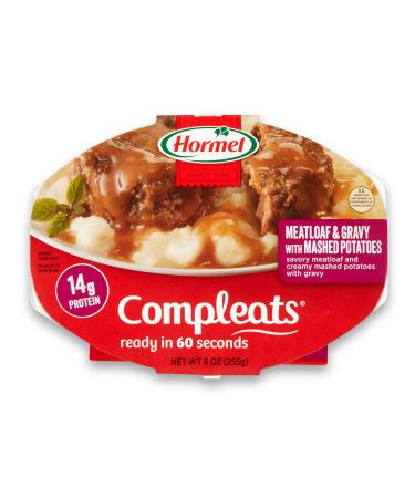 Hormel Compleats Meatloaf & Gravy with Mashed Potatoes, 9 Ounce