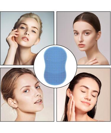 Guvbkfaw Silicone Face Scrubber | Scrubbing Finger Handle Face Brush in Silicone Soft Bristles Ergonomic Grip Everyday Face Scrubber for Dormitory Bathroom Blue - Buy Online on GoSupps.com