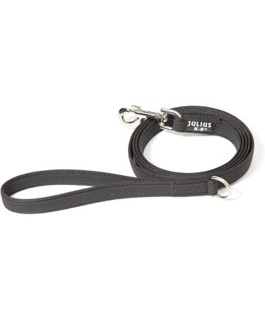IDC Color & Gray Caught Leash - 20mm x 1.8m with Loop & D-Ring | Black & Gray Dog Leash for International Shipping - Buy Online on GoSupps.com
