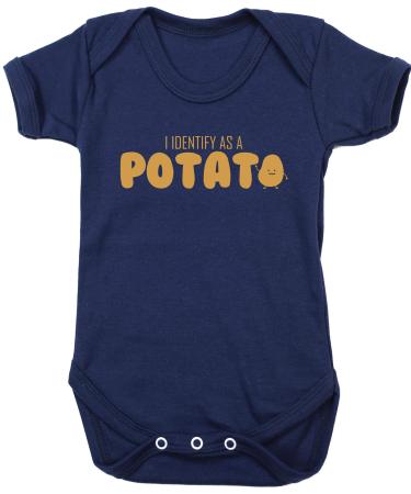 Hippowarehouse I identify as a potato baby vest bodysuit (short sleeve) boys girls
