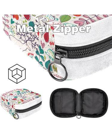 Vintage Flowers Deer Color Sanitary Napkin Storage Bag | Period Tampon Makeup Pad Pouch - GIAPB 5086 - Buy Online on GoSupps.com