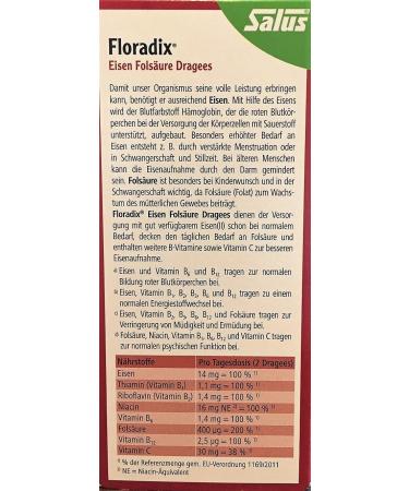 Buy Salus Floradix Iron Folic Acid Dragees - Double Pack (2 x 84 Pieces) | Fast International Shipping - Buy Online on GoSupps.com