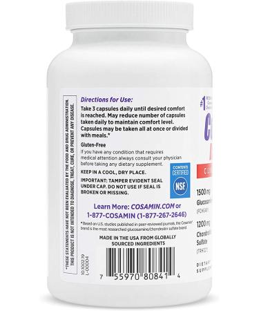 Nutramax Cosamin DS Joint Health Supplement - 210 Capsules for Men & Women, Glucosamine & Chondroitin Formula - Buy Online on GoSupps.com