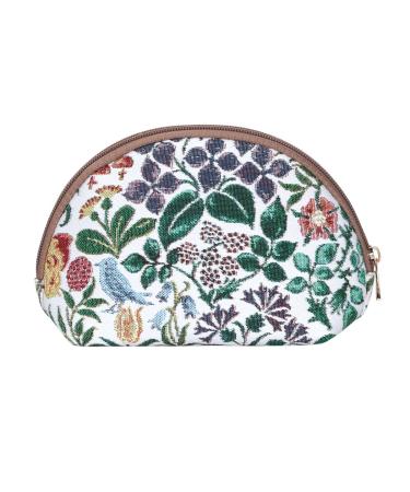 Signare tapestry cosmetic bag small make-up bag women and toiletry bag women with garden designs (spring flower)