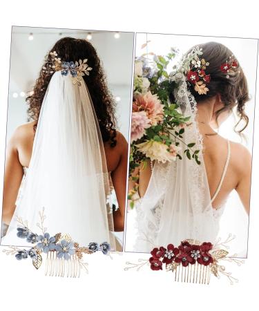 DOITOOL 10 Sets Bridal Headwear Bridal Hair Accessories Bridal Comb Wedding Hair Rhinestones Clip Blue Bridal Hair Comb Side Combs Hair Clip Wedding Hair Combs Korean Hairpin Bridesmaid - Buy Online on GoSupps.com