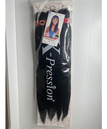 X-pression 3X Pre-stretched Braiding hair 50" COLOR-1 - Buy Online on GoSupps.com