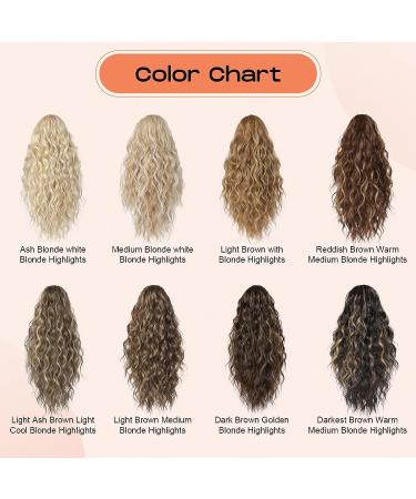 SEIKEA 18 Multi-Layered Claw Ponytail Extension in Chocolate Brown with Caramel Blonde Highlights - Soft Natural Synthetic Hairpiece for Women - Buy Online on GoSupps.com