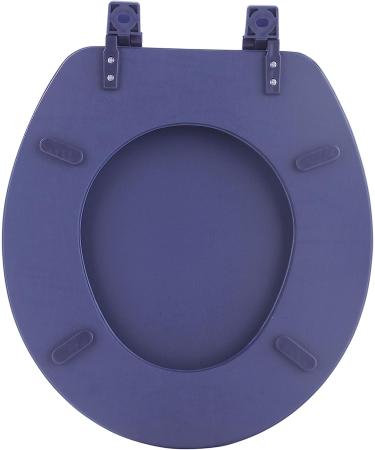 Fantasia Navy 17 Inch Soft Standard Vinyl Toilet Seat with Comfort Foam Cushioning - Easy to Install - Fits All Standard Size Fixtures - Buy Online on GoSupps.com