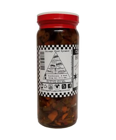 Chicago Johnnys Hot Giardiniera in Olive Oil - Spicy Pickled Vegetable Mix from Chicago - Buy Online on GoSupps.com