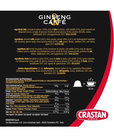 CRASTAN 1870 90 Capsules 6 Boxes of 15 Ginseng and Coffee Drink Capsules Nespresso Compatible Capsules for Sweetening to Pleasure Gluten-Free Drink 100% Made in Italy - Buy Online on GoSupps.com