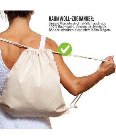 Buy 10-Pack Cotton Sports Bags 38x42cm - Eco-Friendly Gym Backpacks Ico-Tex Certified Fabric Perfect for Painting & Shopping - Buy Online on GoSupps.com