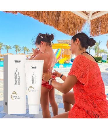 ADERN Korean Sunscreen Spf 50 Face | Spf 50 Face Moisturiser | Rice Probiotic Sunscreen | Moisturizing Sunblock | SPF 50+ Sunscreen with Rice Extracts | UVA & UVB Protetion Suncream for Body and Face - Buy Online on GoSupps.com