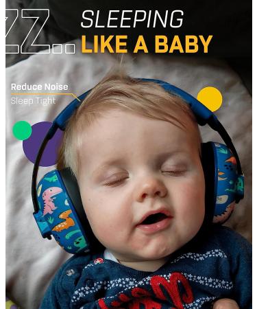 Vanderfields Baby Ear Protection Toddler - Dinosaur Club Design - 22dB NRR - Ages 3 Months to 3 Years - Buy Online on GoSupps.com