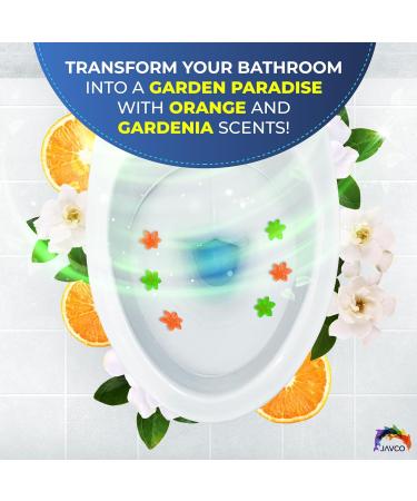 JAVCO -48 Flowers- Flower Toilet Gel Stamp | Toilet Scent Fresheners | Toilet Fresheners Gel Toilet (Orange & Gardenia) - Buy Online on GoSupps.com