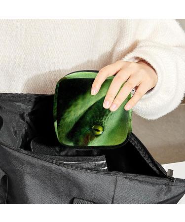 Green Snake Women's Storage Bag | Portable Menstrual Cup & Tampon Holder | Stylish Multicolored Period Pocket for Teens & Women - Buy Online on GoSupps.com