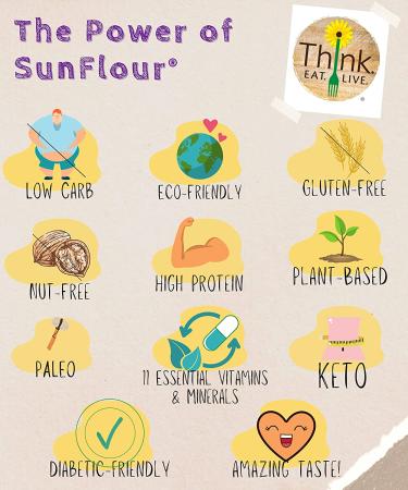 SunFlour Chocolate Brownie Cake Mix - Low Carb High Protein Keto Paleo Vegan Diabetic Friendly - Gluten Grain Nut Free Snack - 10.3oz - Buy Online on GoSupps.com
