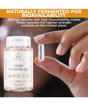 CoQ10 300mg - 120 Vegan Capsules | High Strength CoEnzyme Q10 Supplement | UK Made - Buy Online on GoSupps.com
