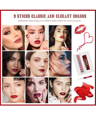 Buy Getervb 10 Colors Matte Liquid Lipstick Set - Long Lasting Velvet Lip Gloss for Women | Perfect Beauty Gifts - Buy Online on GoSupps.com
