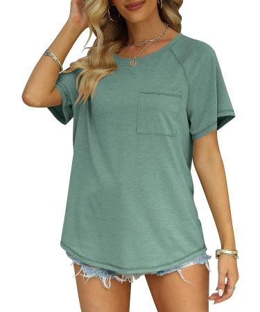 MIROL Women's Short Sleeve Green Tunic Top - Buy Online on GoSupps.com