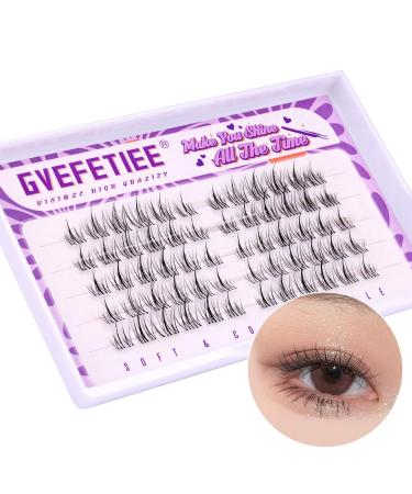 GVEFETIEE E-Anime False Eyelashes Pack - 60 Cluster Individual Lashes for Natural, Wispy Manga Anime Extension DIY - Fake Eyelashes for a Stunning Look - Buy Online on GoSupps.com