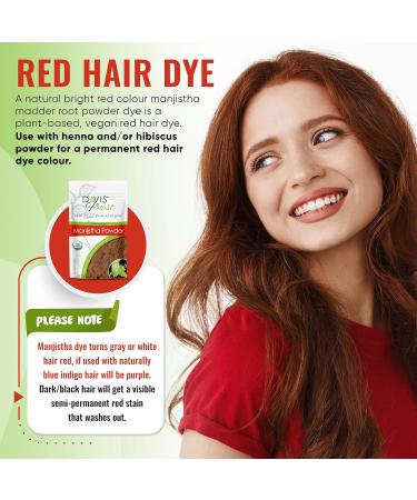 Davis FINEST Man ntha Powder for Hair & Skin - Natural Rubia Cordifolia Hair Color & Moisturizing Facial Mask 100g - Brightening Organic Beauty Product - Buy Online on GoSupps.com