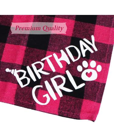 STMK Dog Birthday Bandana - Plaid Triangle Scarf for Medium Large Dogs Birthday Girl - Perfect Dog Birthday Supplies - Buy Online on GoSupps.com