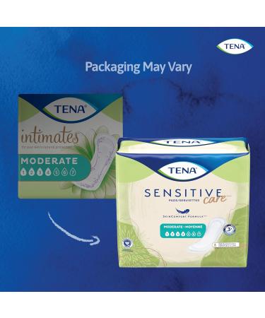 TENA Incontinence Pads for Women - Moderate Absorbency Regular Length Sensitive Care - 20 Count | Bladder Control & Postpartum Solutions - Buy Online on GoSupps.com