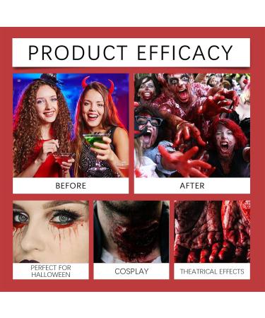  jlceh Blood Gel - Vampire Blood Vampire Accessories Realistic Special Makeup for Nose Bleeding Cosplay Sfx Flesh Wound Zombie Vampire 50g - Buy Online on GoSupps.com