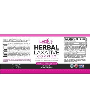 Herbal Laxative for Women - Gentle Constipation Relief with Psyllium Husk, Cascara Sagrada & Probiotics - 60 Capsules - Buy Online on GoSupps.com