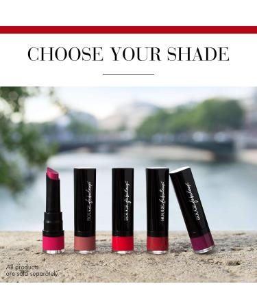 Bourjois Rouge Fabulous Bullet Lipstick 002 with Rosewater 2.3g - Long-Lasting Matte Finish (Pack of 1) - Buy Online on GoSupps.com