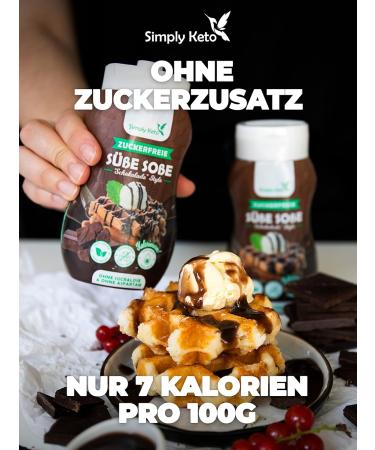 Simply Keto Dessert Sauce - Sugar-Free Chocolate Sauce 1g Net Carbs & 5 Kcal/100g | Low Carb & Aspartame-Free - 350ml - Buy Online on GoSupps.com
