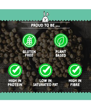 The Green Rabbit Gluten Free Roasted Chickpeas Sea Salt & Apple Cider Vinegar - Healthy Snacks High Plant-Based Protein & Fibre - Low Fat Sugar & Calories - Vegetarian & Vegan Friendly - 6x 60g - Buy Online on GoSupps.com